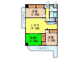 レスカ－ラ緑地公園の物件間取画像